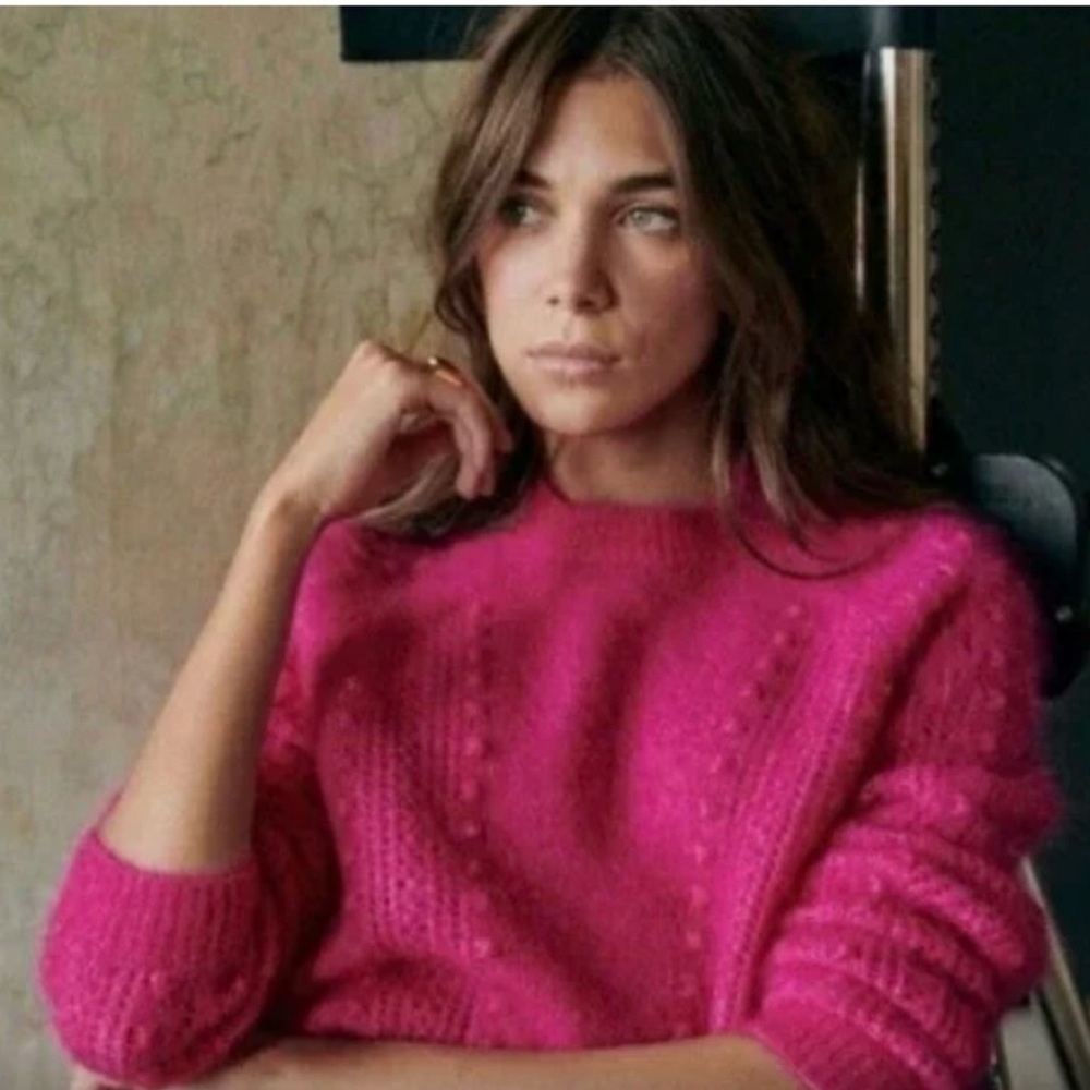 SEZANE COME JUMPER FUCHSIA - Picture 7 of 8